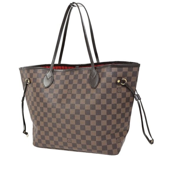 LOUIS VUITTON Neverfull MM Shoulder Bag Damier Ebene Leather - Picture 1 of 16